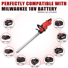20 in. Cordless Hedge Trimmer For Milwaukee M18 Battery Brushless (Tool Only)