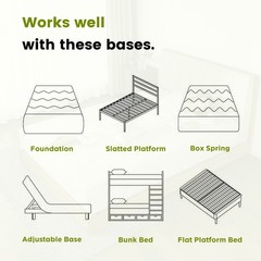 12″ Twin/Full/Queen/King Memory Foam Mattress Plush with Cooling Gel CertiPUR-US