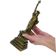 25CM/9.8in Bronze Statue of Liberty Metal Miniature Decor Sculpture Liberty I…