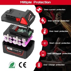 NEW 2 Pack 6.5AH For Milwauk 18V 6.0Ah Battery M18 XC 6.0 48-11-1860 48-11-1850