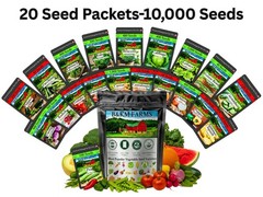 20-50 Variety Heirloom Vegetable Herb Seeds Kit 10000-50000 Bulk Garden Seed Lot