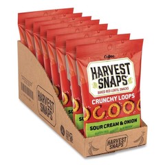 Green Rabbit 22002516 1.35 oz Crunchy Loops – Sour Cream and Onion (8/Box) New