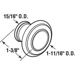 Classic White Door Knob Replacement for Bi-Fold Doors Easy Install Durable De…
