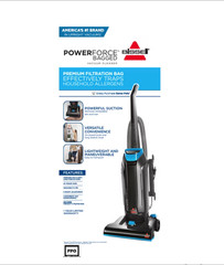 BISSELL PowerForce Bagged, Upright Vacuum, Powerful Suction, Allergen Filtration