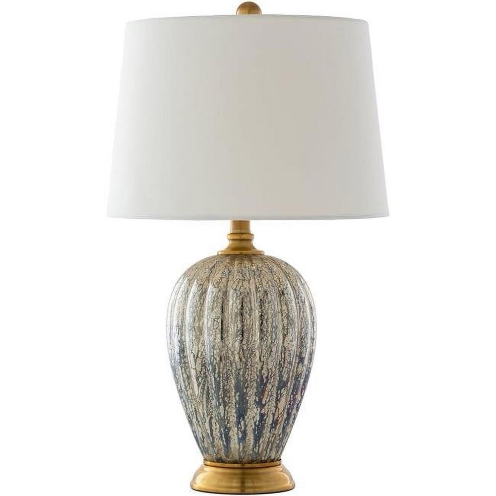 Surya ABM-003 24.25 x 14 x 14 in. Abram Table Lamp, White