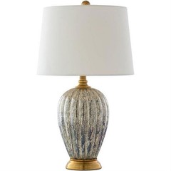 Surya ABM-003 24.25 x 14 x 14 in. Abram Table Lamp, White