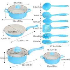 13Pcs Pots and Pans Set Nonstick Cookware Sets Non Stick Induction Cooking Set