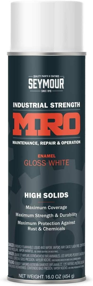 620-1413 Industrial MRO High Solids Spray Paint, Gloss White 16 Ounce (Pack of 1