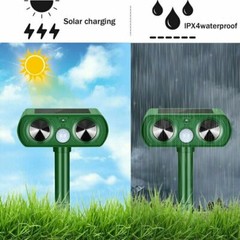 Outdoor Solar Animal Repeller Ultrasonic Pest Repellent for Dogs, Cats Squirrels