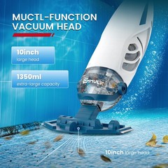 ENHULK PC68 Cordless Pool Vacuum Upgraded 26.5 GPM Beast Level Suction 6
