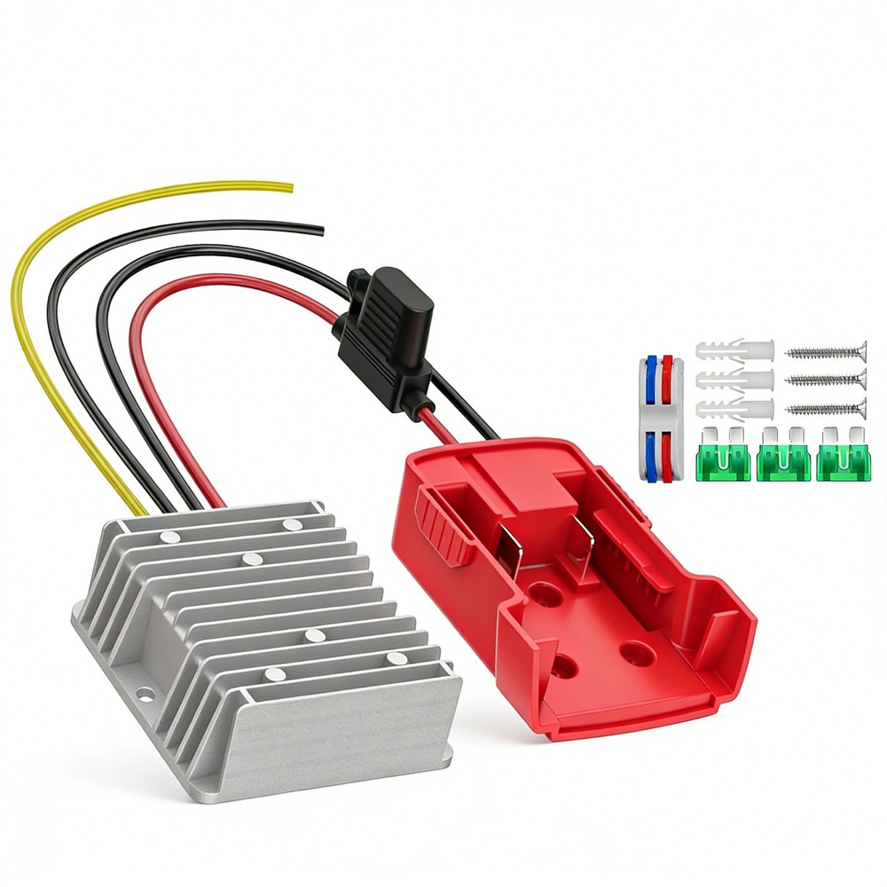 18V to 12V 20A 240W Step Down Converter Compatible with Milwaukee 18V Battery
