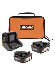 18V Lithium-Ion (2) 4.0 Ah Battery starter kit with charger and bag