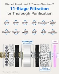 Waterdrop X12 Alkaline Mineral Reverse Osmosis System, NSF/ANSI 58&372 Certified