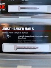 6 pounds Grip Rite 1-1/2 Inch Ring Shank 316 Stainless Joist Hanger Nail 700 ct