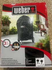 Weber Grill Cover 22in Master-Touch Black Polyester Premium 7150