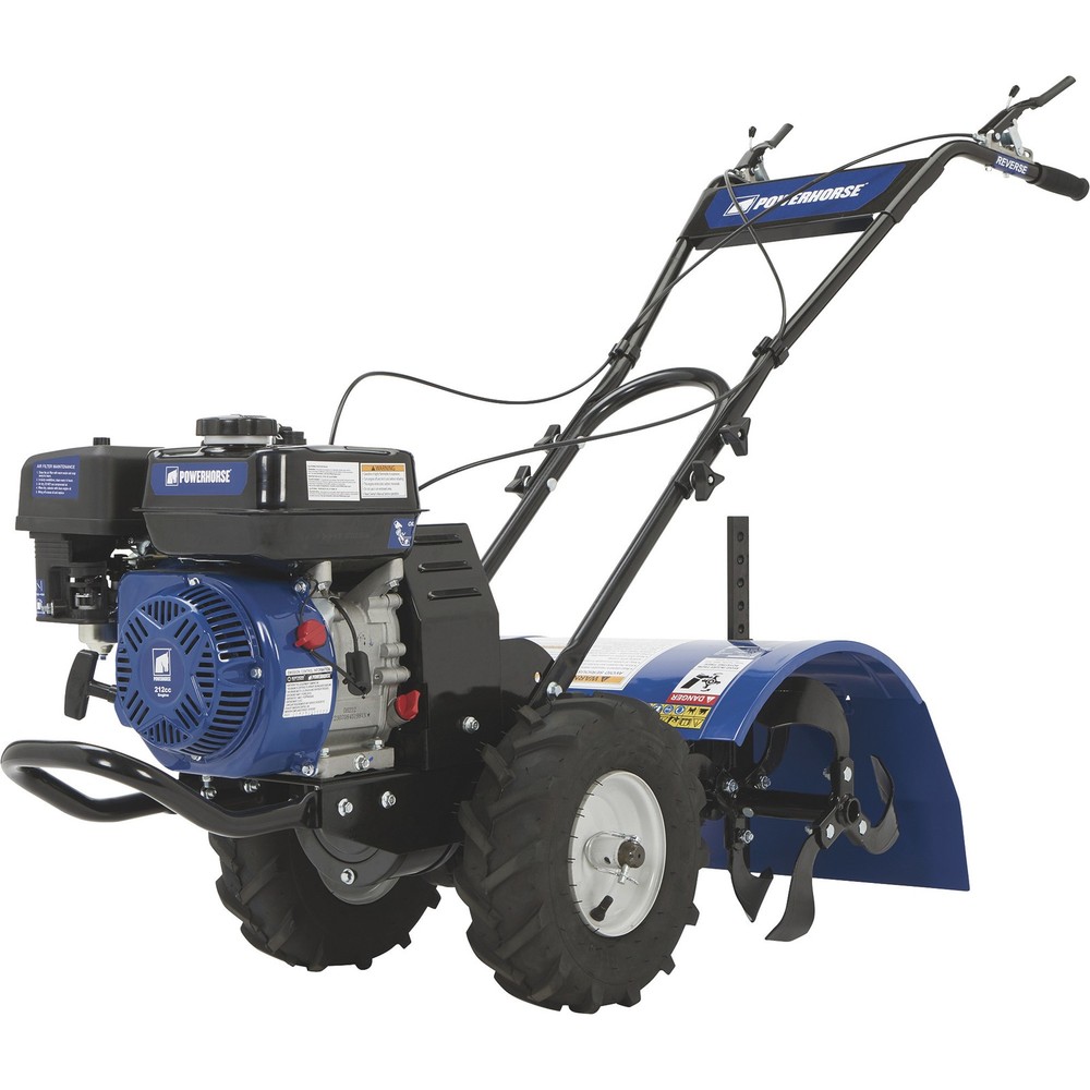 Powerhorse 20in. Rear Tine Tiller Cultivator, 6.5in. Tilling Depth,