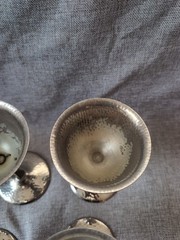 Vtg SilverCraft Goblets Silver Plated EPNS Electroplated Nickel Silver Set Of 5