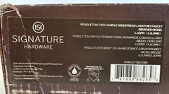 Signature Hardware 948595 Pendleton 1.2 GPM Wide Spread Bathroom Faucet W/Pop Up