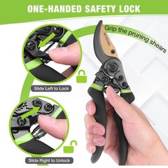 WORKPRO 8.5″ Bypass Pruning Shears Garden Shears with SK5 Blade Garden Clipper