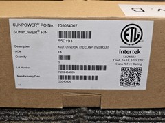 (QTY 10) SunPower 650193 End Clamp, Wedge, InvisiMount Assembly Universal