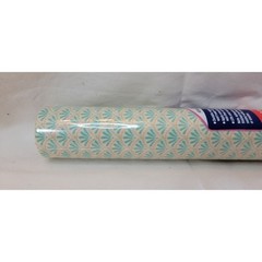 Rubbermaid Smooth N Easy Shelf Drawer Liner 12in x 3.33yd Teal Peach Fan Pattern
