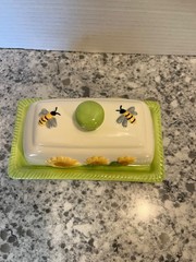 Sunflower & Bees Butter keeper/dish