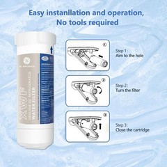 (2 Pack) Fit For GE XWF Refrigerator Water Filter Fits GE XWF (Not fit XWFE)