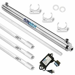 Ultraviolet Light Water Purifier Whole House Sterilizer 55W 12GPM 2 Extra Bulbs