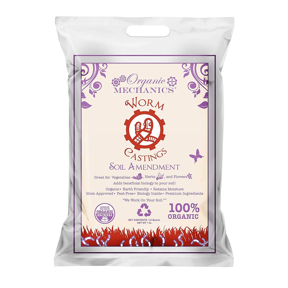 Organic Mechanics Worm Castings Soil Amendment, 1 Pound