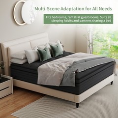 12″ 14″ Mattress in a box Twin Full Queen King Hybrid Spring Medium Firm Black