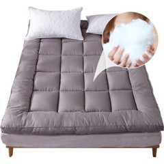 Soft Quilt Mattress Pad Topper Fitted Cooling Breathable Bed Protector Washable