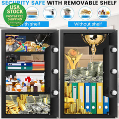 Large Home Safe 4.6 Cuft Fireproof Waterproof Security Box Digital Keypad