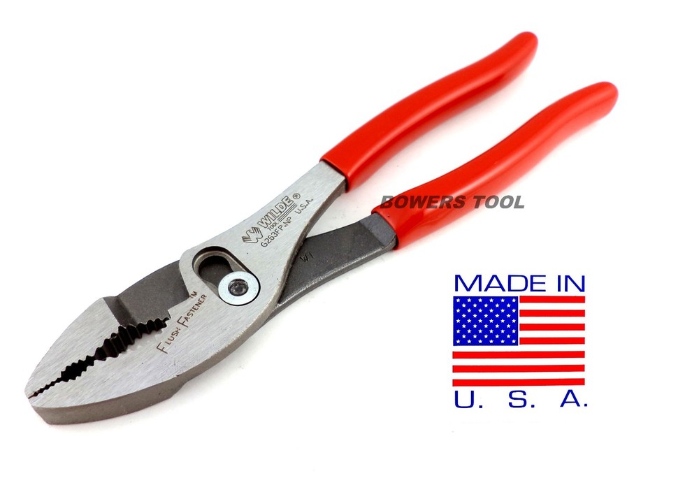 Wilde Tool 8” Combination Slip Joint Pliers Flush Fastener Heat Treated Steel