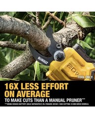 DEWALT DCPR320B 20V MAX Pruner Tool Only, LED Work Light, 1.5 in Cut Capacity