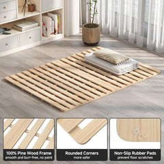 NAIZEA Japanese Tatami Mat, Foldable Tatami Bed Frame Twin Full Queen Floor Bed
