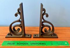 2 Black shelf Shelving Brackets 5 in X 6.5 in Decorative Durable Elegant Sturdy