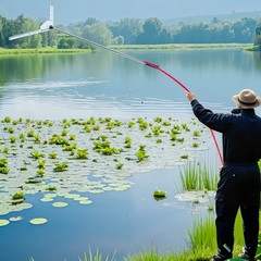 VEVOR Lake Weed Cutter Pond Aquatic Plant Cutting Tool with 37 in Max Cut Width