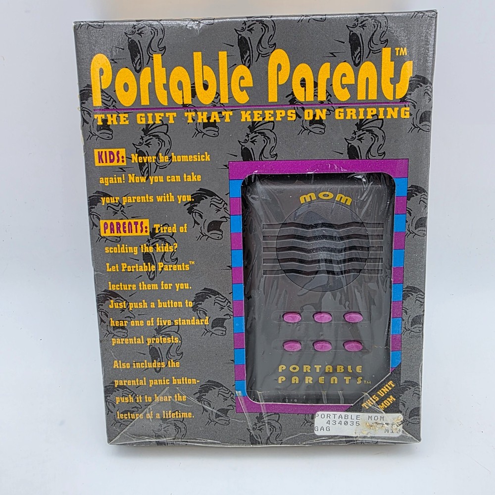 Portable Parents MOM Hand Held 6 Sayings Phrases Complaining 1992 NEW in BOX