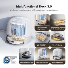 Roborock Qrevo Curv Vacuum&Mop,18500Pa,Zero-Tangling,FlexiArm Tech – Refurbished
