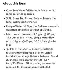 Paalos Wide-spread Bathtub Faucet Oil Rubbed Bronze
