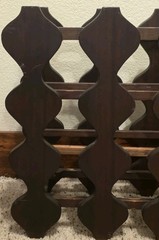 VTG MCM Sculptural Modernist Solid Wood Wine Rack Circa 1970s W/Makers Mark