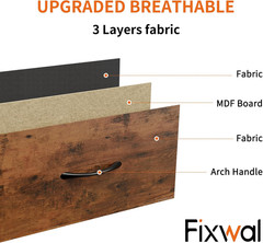 Tall Dresser for Bedroom, Storage Dresser Organizer with 7 Fabric Drawers, Night