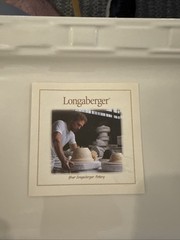 Longaberger Rectangular Pottery Serving Tray Heirloom Ivory 30370 NIB