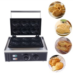 Electric Waffle Baker Taiyaki Maker Machine Non-stick Commercial/Household 1.5KW