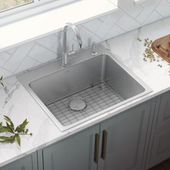Ruvati 23″x20″ Drop-in Topmount 16 Gauge Single Bowl Kitchen Sink- RVM5923