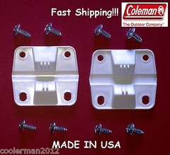 COLEMAN PLASTIC COOLER 2 HINGES 8 SCREWS #6262-1141 ICE CHEST HINGE REPLACEMENT