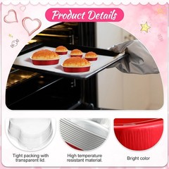 30 Pack Heart Shaped Cake Pans 9 oz, 1.86 oz Aluminum Heart Shaped Foil Pan