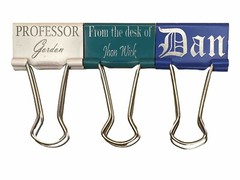 Money clip fold Back Clips Any Text Numbered Letter Or Logo 12pk