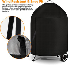 Grill Cover for Weber Charcoal Kettle- Heavy Duty Waterproof BBQ Cover 22″