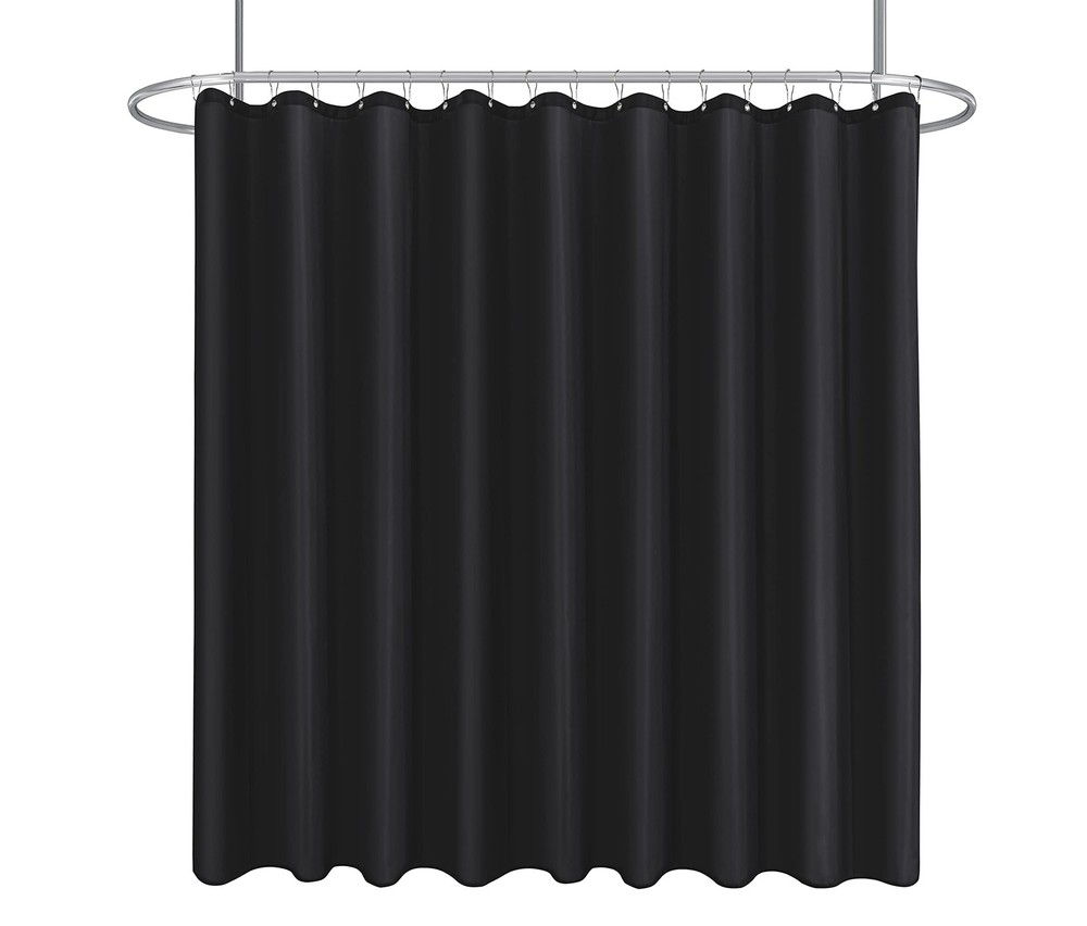Hotel Quality Fabric Shower Curtain Liner Water Resistant Weighted Bottom Hem